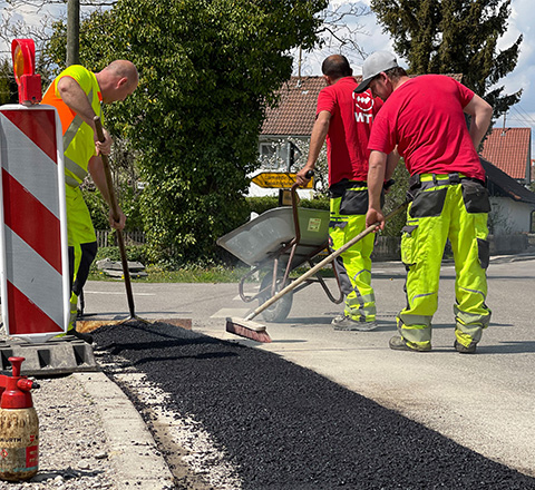 Glasfaser Asphaltierung