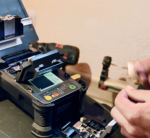 Verschmelzung Glasfaser